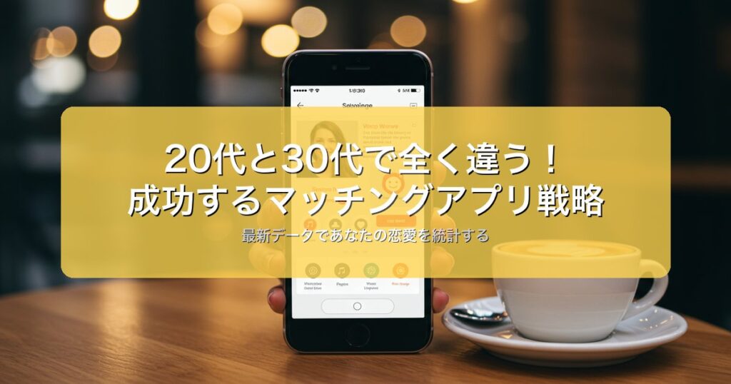 20代vs30代マッチングアプリ攻略法の決定的な違い