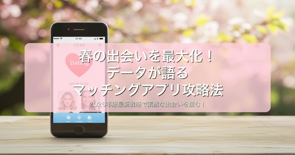 春のマッチングアプリ攻略｜出会いが増える科学的理由｜要点をデータで解説【2026年版】
