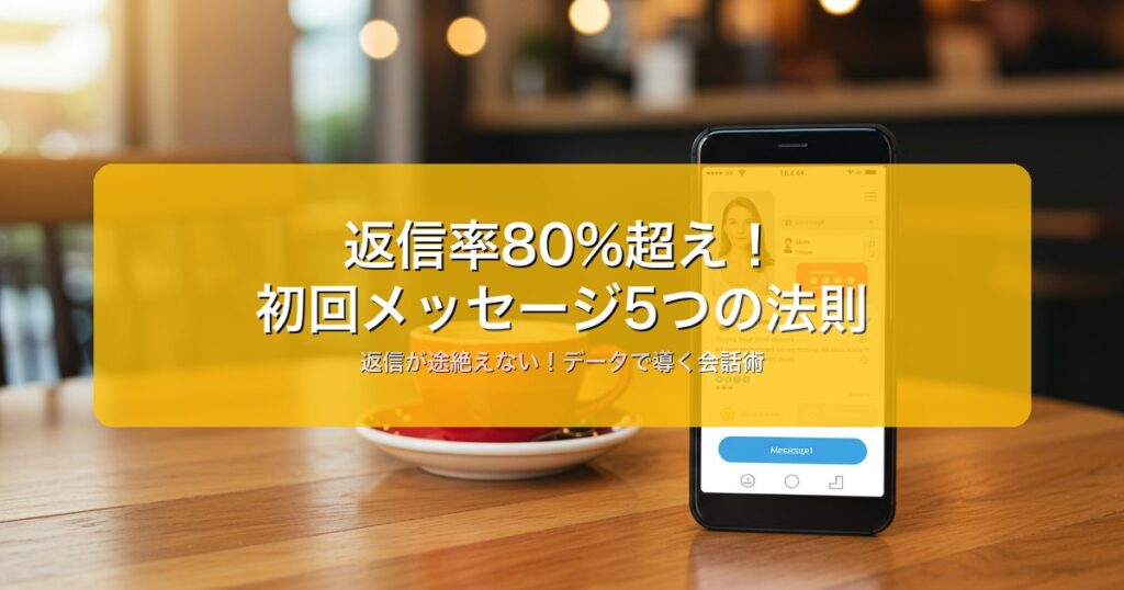 マッチング後の初回メッセージ｜返信率80%超えのテンプレ｜返信率を上げる5つの法則